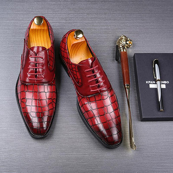 Νέα ανδρικά παπούτσια φόρεμα Shadow Patent Leather Luxury Fashion Groom Wedding Shoes Ανδρικά παπούτσια πολυτελείας ιταλικού στυλ Παπούτσια Oxford Big Size 48