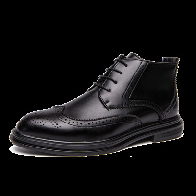 Ανδρικά ρετρό μποτάκια επώνυμα Πολυτελή ανδρικά μποτάκια ποιοτικά δερμάτινα ανδρικά παπούτσια φορέματος Lace-UP Oxford Formal παπούτσια Παπούτσια γάμου