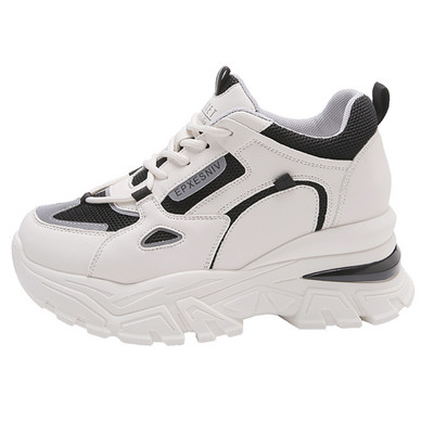 Pantofi cu tocuri ascunse Rimocy pentru femei, cu platformă din plasă respirabilă, pantofi sport pentru femei, pantofi ocazionali care cresc înălțimea amestecului de culori