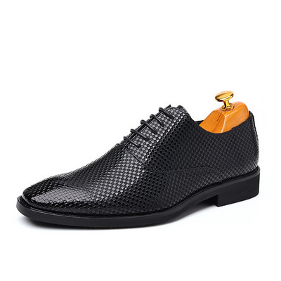 Ανδρικά παπούτσια φόρεμα Gentlemen βρετανικό στυλ Paty δερμάτινα παπούτσια γάμου Ανδρικά φλατ δερμάτινα επίσημα παπούτσια Oxfords