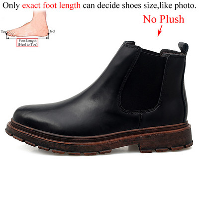 Toamna Iarna Glezna Piele Chelsea Boots Barbati Maro Negru Botas Hombre Cuero Bottine Botki Bottines Homme