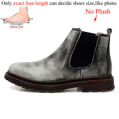 Toamna Iarna Glezna Piele Chelsea Boots Barbati Maro Negru Botas Hombre Cuero Bottine Botki Bottines Homme