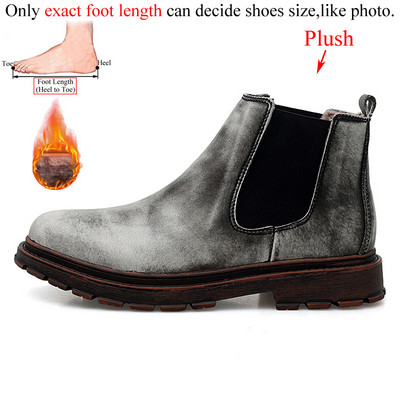 Toamna Iarna Glezna Piele Chelsea Boots Barbati Maro Negru Botas Hombre Cuero Bottine Botki Bottines Homme