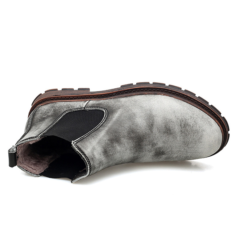 Toamna Iarna Glezna Piele Chelsea Boots Barbati Maro Negru Botas Hombre Cuero Bottine Botki Bottines Homme