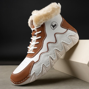 Χειμερινά γυναικεία παπούτσια 2024 Νέα σούπερ μαλακά ψηλά μποτάκια χιονιού με βελούδινα ζεστά άνετα casual βαμβακερά παπούτσια