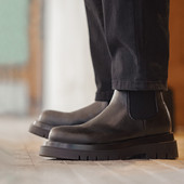 Maden Men Split Δερμάτινες Μπότες Chelsea Χειμερινές βρετανικές μπότες χαμηλής κοπής Μαύρη σόλα Κοντές μπότες υψηλής ποιότητας με στρογγυλά δάχτυλα