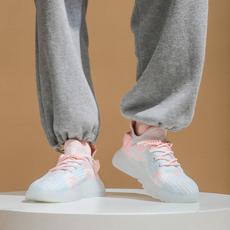 2024, pantofi noi pentru sport în aer liber, pantofi pentru femei, cu țesut cu zburătoare, pantofi din nucă de cocos, anti-alunecare, respirabili, ușoare, modă, versatil, pantofi la modă