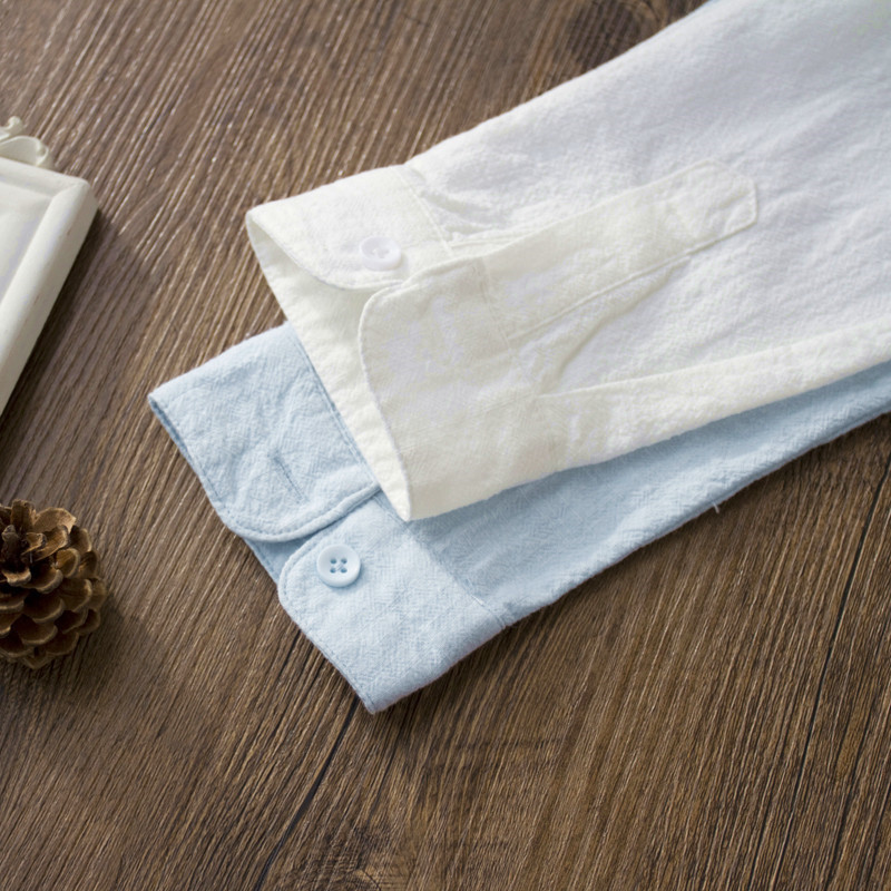 Cămașă din bumbac 100% bluză de înaltă calitate pentru femei, toamnă 2020, cu mânecă lungă, cămăși albe, subțiri, casual pentru femei, topuri pentru femei, albastru Y268