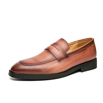 Νεότερα ανδρικά παπούτσια φορέματα Slip on Fashion Δερμάτινα Ανδρικά Loafers Καφέ Μπλε Ροζ Classice Παπούτσια Ρετρό Επαγγελματικά παπούτσια Zapatos De Hombre