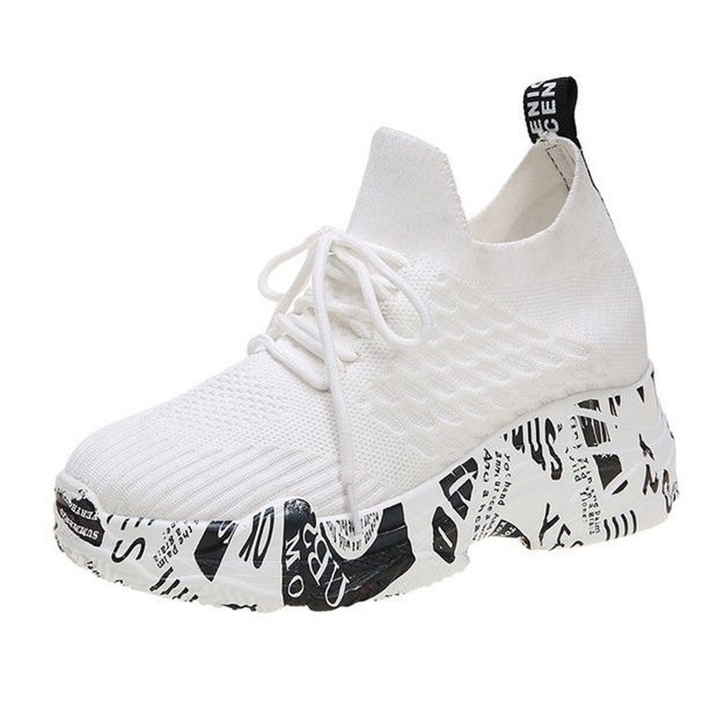 Inner Heightening Sneakers 2022 New Spring All-Match Hot Dad Παπούτσια Tide Net Κόκκινο παντεσπάνι Παπούτσια από δίχτυ που αναπνέουν με χοντρό κάτω μέρος