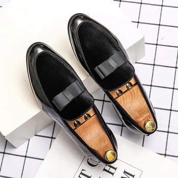 Ανδρικά παπούτσια Loafers Μόδα παπούτσια με μυτερό φιόγκο Ανδρικά παπούτσια Loafers λουστρίνι Oxford για ανδρικά Επίσημα παπούτσια γάμου Mariage