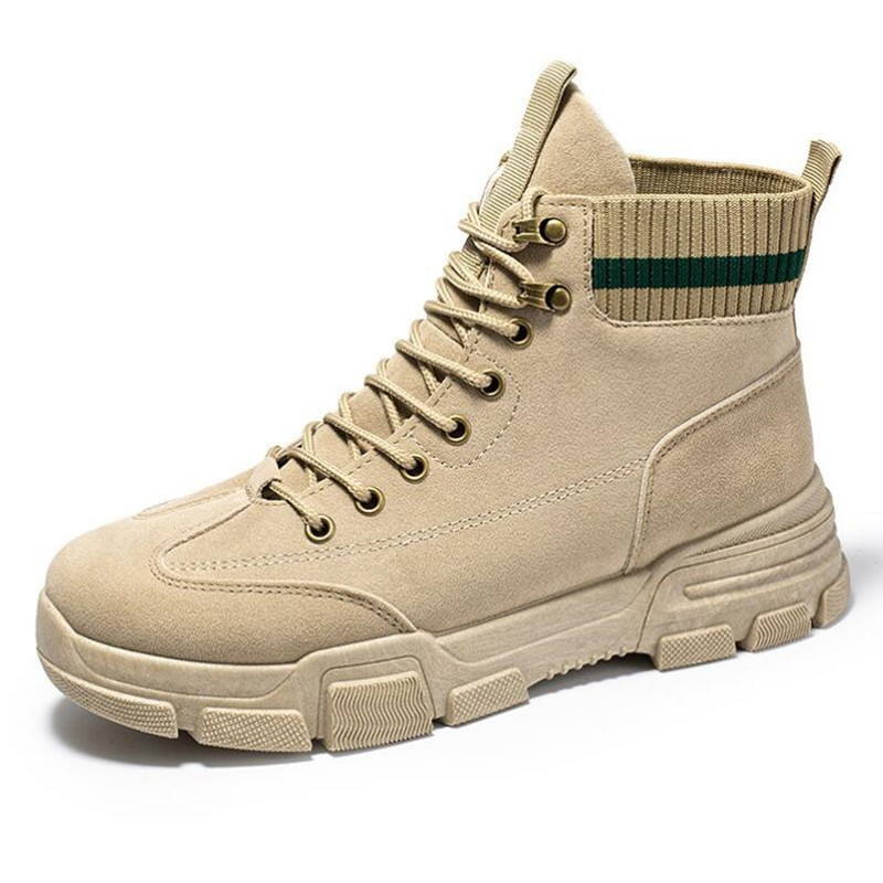 Cizme noi pentru bărbați, din piele, impermeabile, cu șireturi, cizme militare pentru bărbați, iarnă, glezne, pantofi ușori pentru bărbați, ocazional de iarnă, anti-alunecare