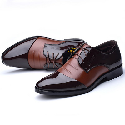 Pantofi de rochie retro clasici pentru oxford din piele neagră Pantofi casual de afaceri pentru bărbați, petreceri de nuntă, pantofi formali de lucru la birou
