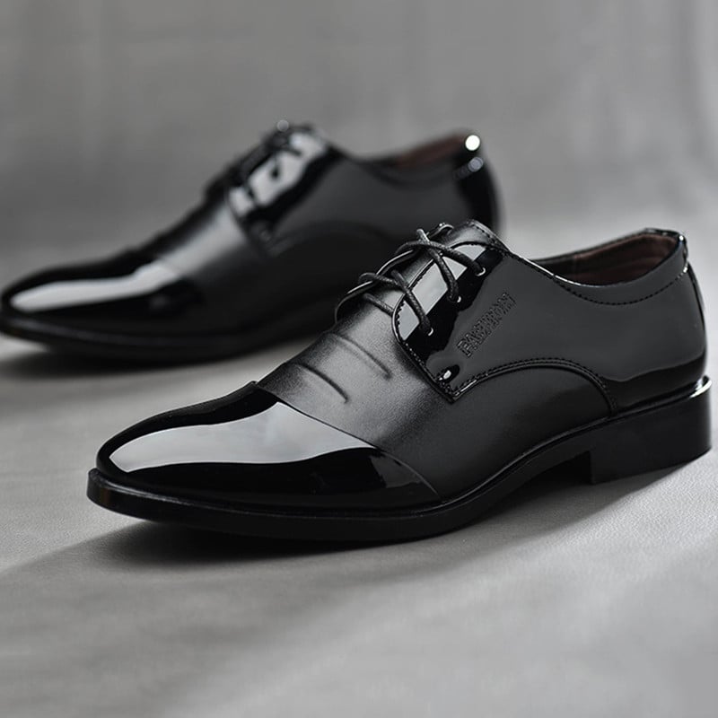 Pantofi de rochie retro clasici pentru oxford din piele neagră Pantofi casual de afaceri pentru bărbați, petreceri de nuntă, pantofi formali de lucru la birou
