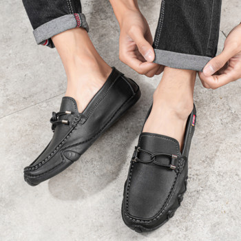 Casual δερμάτινα παπούτσια για άντρες ιταλικής μάρκας πολυτελείας Παπούτσια φορέματος υψηλής ποιότητας Κλασικά κοινωνικά παπούτσια γάμου Δωρεάν αποστολή Moccassin
