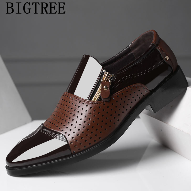 Férfi Esküvői Cipők Szellőzőnyílás Lakkbőr Loaferek Férfi Öltöztető Cipők Coiffeur Alkalmi Cipők Férfi Ruha Sepatu Slip On Pria