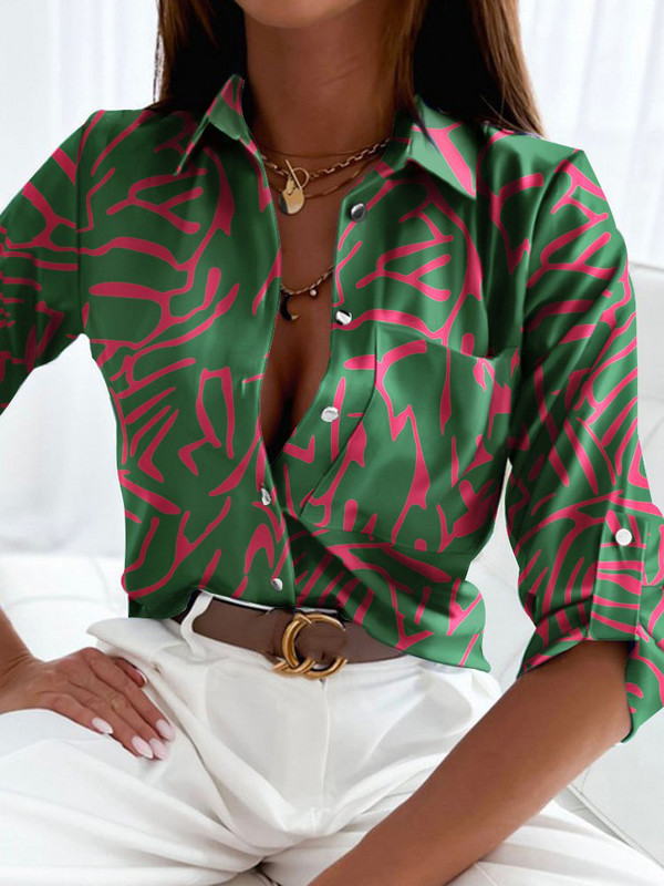 2022-es új blúz Női alkalmi csíkos felsőingek Blúzok Női laza bluzok Őszi ősz alkalmi női irodai blúzok Szexi