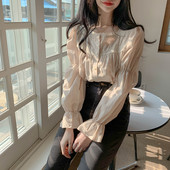 Išskirtiniai nėriniai, vienaeiliai retro ploni teismo marškinėliai kvadratiniais kakleliais, rankovėmis Medvilninis lininis smėlio spalvos palaidinė, didelio dydžio drabužiai Blusa