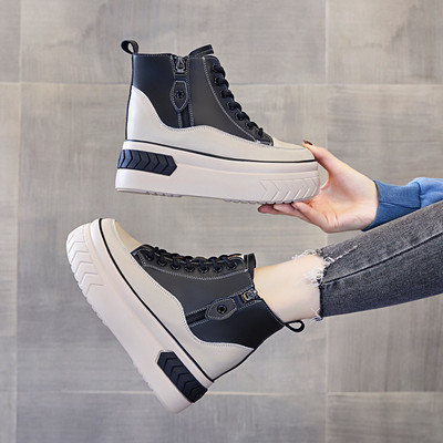 2023 Hot Sale Γυναικεία παπούτσια με κορδόνια Γυναικείες μπότες με σόλα μάφιν φθινοπωρινή πλατφόρμα Botas De Mujers