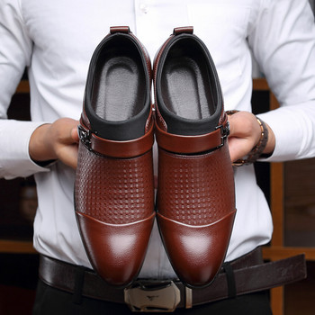 Нови маркови мъжки официални обувки от 2021 г. с приплъзване с остри пръсти, лачени кожени обувки Оксфорд за мъже, бизнес обувки, голям размер 38-48