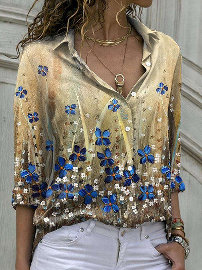 Cămașă cu mânecă lungă pentru femei Cămașă elegantă la modă pentru femei Topuri casual