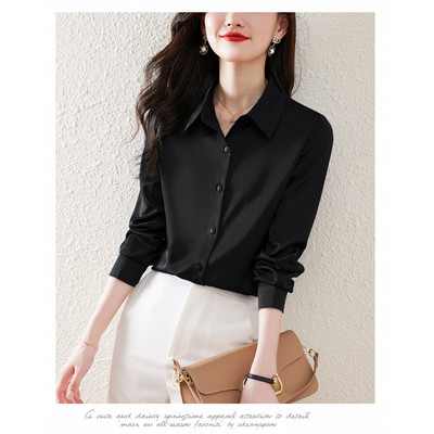 Cămașă cu nasturi la modă de toamnă, bluză vintage de primăvară, femei, albă, cu mâneci lungi, cămăși largi Streetwear, topuri de design