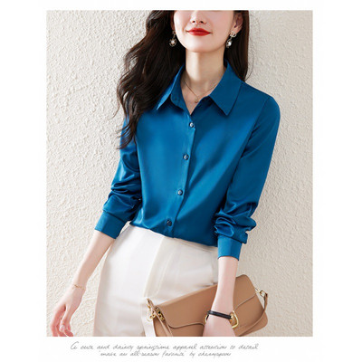 Cămașă cu nasturi la modă de toamnă, bluză vintage de primăvară, femei, albă, cu mâneci lungi, cămăși largi Streetwear, topuri de design