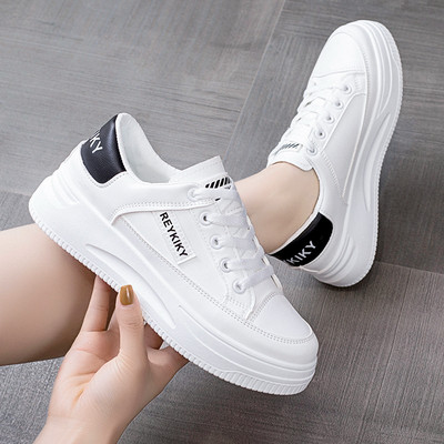 Pantofi de damă la modă Pantofi albi pantofi vulcanizați pantofi de alergare la modă, cu șireturi, pantofi casual confortabili, pantofi sport în aer liber