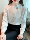 Μακρυμάνικη μπλούζα Γυναικεία Λευκή σιφόν Μπλούζα Γυναικεία μπλούζα Blusas Mujer De Moda 2023 Μπλούζες Γυναικεία Πουκάμισα Blusa Feminina G74