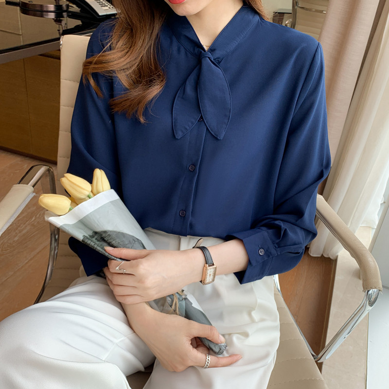 Blusas Mujer De Moda 2023 Bluza dugih rukava Ženska mašna ovratnik Bijela bluza Košulja Ženske majice Bluze Košulje Blusa Feminina G307