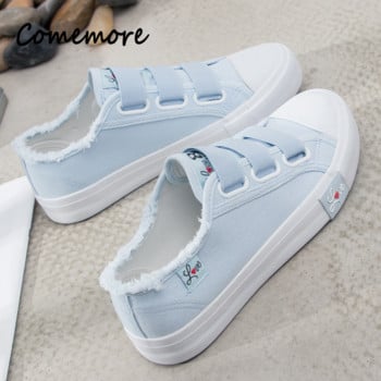 Comemore Ladies Canvas Дамски вулканизирани спортни обувки Дамски модни есенни обувки 2023 Ежедневни пролетни маратонки Безплатна доставка 40