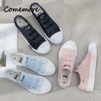 Comemore Ladies Canvas Дамски вулканизирани спортни обувки Дамски модни есенни обувки 2023 Ежедневни пролетни маратонки Безплатна доставка 40