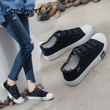 Comemore Ladies Canvas Дамски вулканизирани спортни обувки Дамски модни есенни обувки 2023 Ежедневни пролетни маратонки Безплатна доставка 40