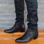 Μόδα Ανδρικά Μποτάκια Ανδρικά Παπούτσια με φερμουάρ Μαύρα Μπότες Φόρεμα Άνοιξη Φθινοπωρινά Δερμάτινα Παπούτσια Ανδρικά Δερμάτινα Μποτάκια