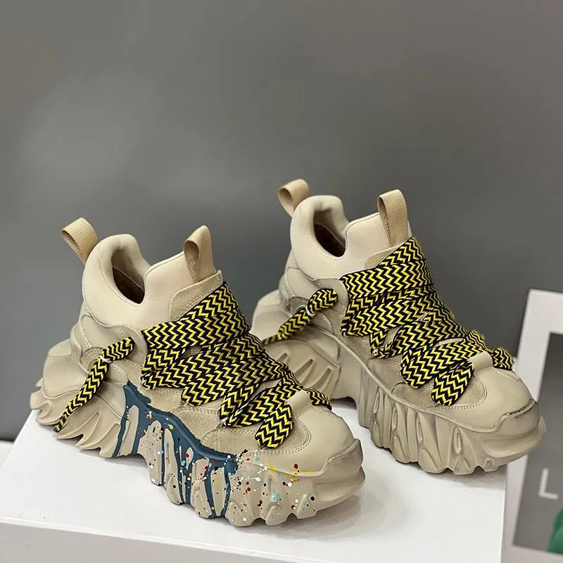 Pantofi de toamnă cu platformă din plasă pentru femei, pantofi de tenis pentru femei, pantofi vulcanizați de primăvară, pantofi de sport, pantofi pentru tată, femei