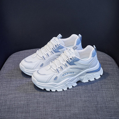Moteriški bėgimo bateliai 2022 m. pavasario madingi, balti sportbačiai, moteriški teniso, kvėpuojantys, patogūs treniruokliai, vulkanizuoti batai