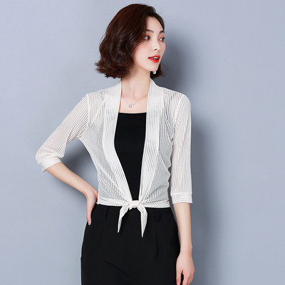 Ljetni kimono kardigan Zaštita od sunca Ženska bluza Majica Gornja odjeća za plažu Mrežasta kratka maska Krema za sunčanje Blagdanske ženske bluze