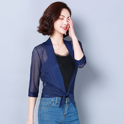 Ljetni kimono kardigan Zaštita od sunca Ženska bluza Majica Gornja odjeća za plažu Mrežasta kratka maska Krema za sunčanje Blagdanske ženske bluze