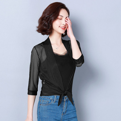 Ljetni kimono kardigan Zaštita od sunca Ženska bluza Majica Gornja odjeća za plažu Mrežasta kratka maska Krema za sunčanje Blagdanske ženske bluze