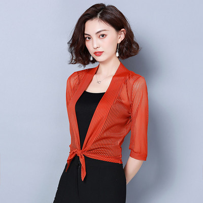 Ljetni kimono kardigan Zaštita od sunca Ženska bluza Majica Gornja odjeća za plažu Mrežasta kratka maska Krema za sunčanje Blagdanske ženske bluze