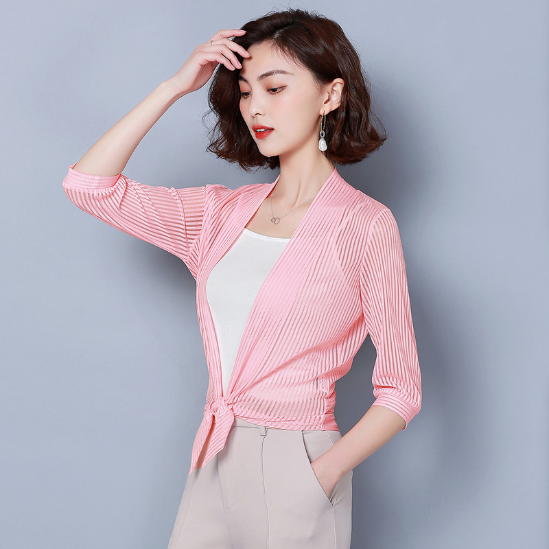 Ljetni kimono kardigan Zaštita od sunca Ženska bluza Majica Gornja odjeća za plažu Mrežasta kratka maska Krema za sunčanje Blagdanske ženske bluze