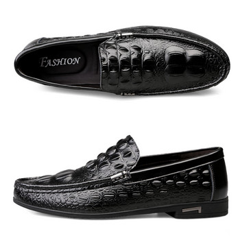 Мъжки кожени обувки с нов дизайн на алигатор Мъжки мокасини в моден стил Мъжки обувки с мокасини
