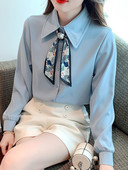 Bluză cu mânecă lungă pentru femei, cu guler răsturnat, bluză, cămașă, bluze, pentru femei, pentru femei, de moda 2023, bluze, pentru femei, bluse, pentru femei, G206