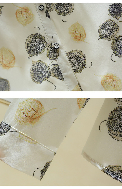 Šifonska bluza s printom dugih rukava i mašnom s V-izrezom Ženska majica Bluza Ženska bluza Mujer De Moda 2023 Ženska odjeća Blusa E64