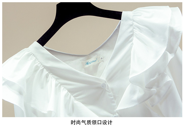 Blusa Bluza Femei Maneca Lunga Volane Decolteu in V Bluza Sifon Camasa Topuri Femei Bluse Mujer De Moda 2023 Imbracaminte pentru femei D927