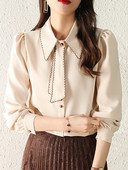 Moteriška palaidinė ilgomis rankovėmis Blusas Mujer De Moda 2023 m. Atlenkiama apykakle Palaidinė Marškinėliai Moteriški viršūnės Palaidinės Marškiniai Blusa Feminina F532