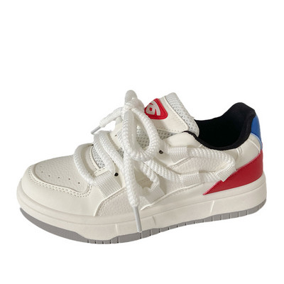 Γυναικεία πάνινα παπούτσια πλατφόρμας νέα μόδα Γυναικεία φοιτητικά παπούτσια Λευκά βουλκανιζέ Παπούτσια για τρέξιμο με χοντρό κάτω μέρος