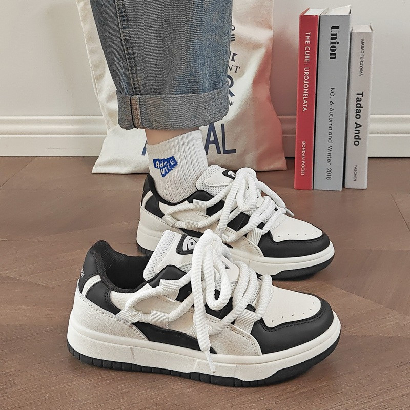 Γυναικεία πάνινα παπούτσια πλατφόρμας νέα μόδα Γυναικεία φοιτητικά παπούτσια Λευκά βουλκανιζέ Παπούτσια για τρέξιμο με χοντρό κάτω μέρος