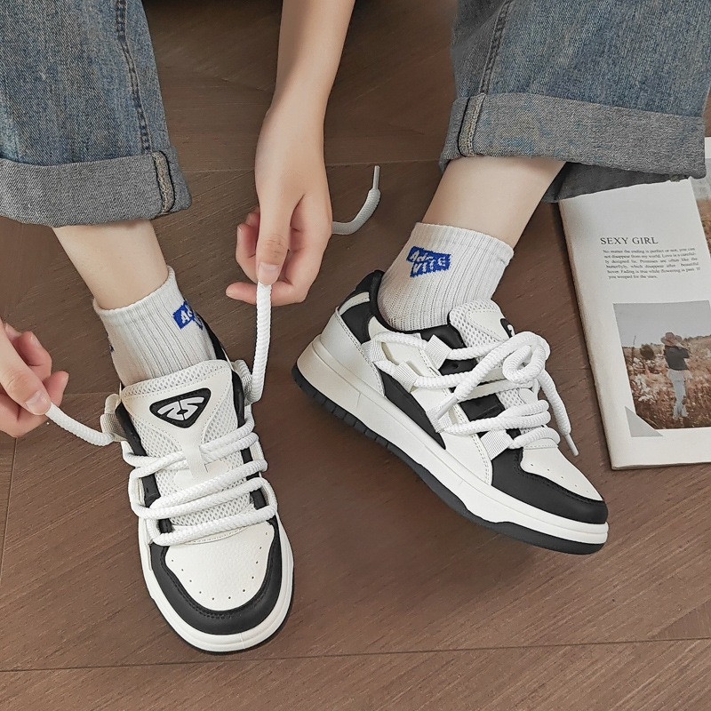 Γυναικεία πάνινα παπούτσια πλατφόρμας νέα μόδα Γυναικεία φοιτητικά παπούτσια Λευκά βουλκανιζέ Παπούτσια για τρέξιμο με χοντρό κάτω μέρος
