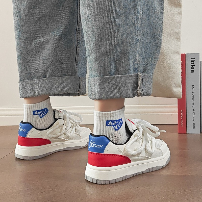 Γυναικεία πάνινα παπούτσια πλατφόρμας νέα μόδα Γυναικεία φοιτητικά παπούτσια Λευκά βουλκανιζέ Παπούτσια για τρέξιμο με χοντρό κάτω μέρος